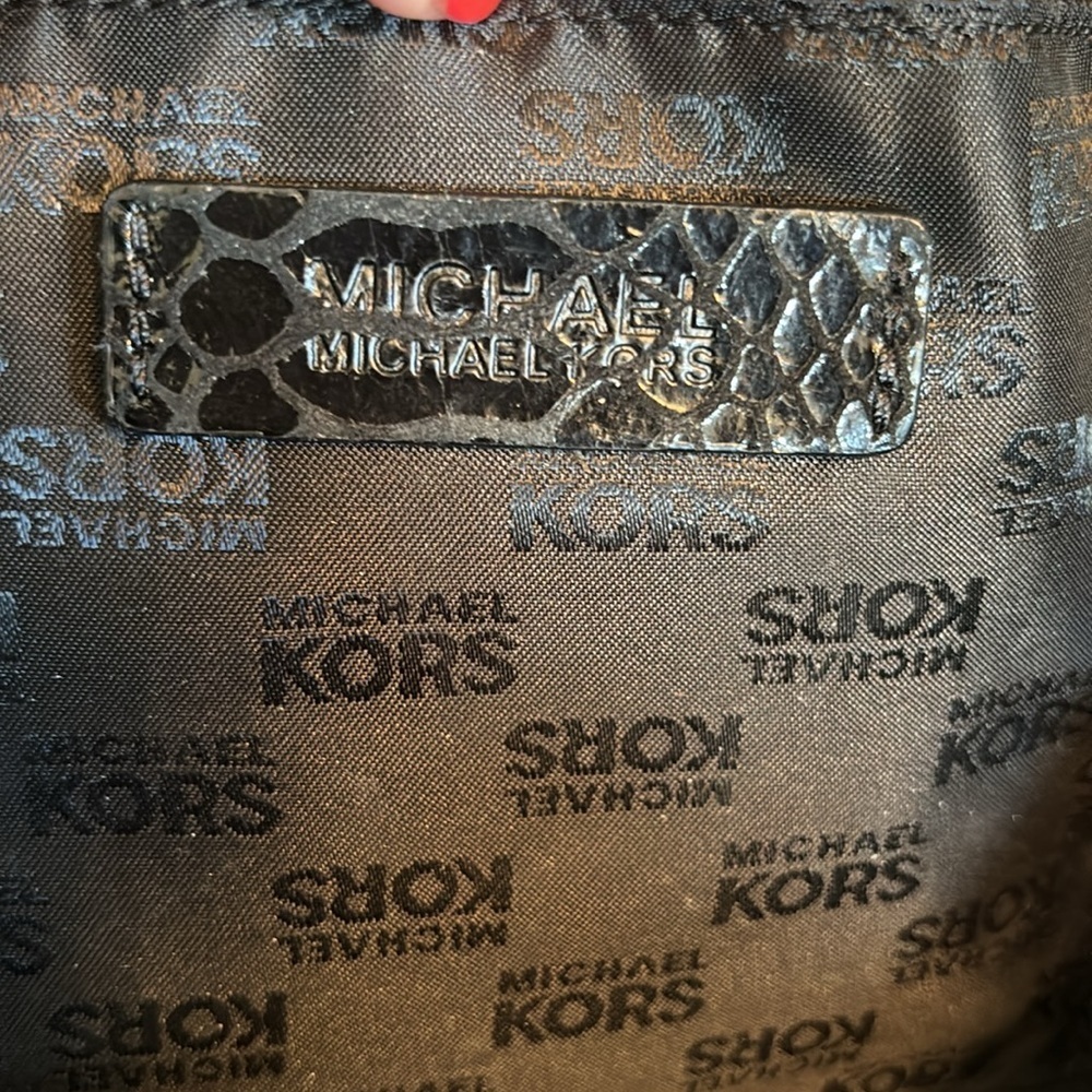 Michael Michael Kors Black Python Embossed Tote - image 2